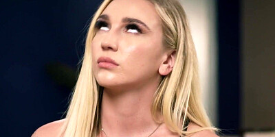 Devil and asian angel fuck horny blonde