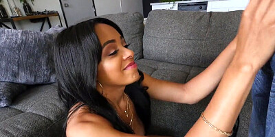 Anya Ivy takes a big dick and facial from white stud