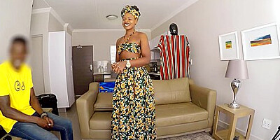 Pure African Amateur Model Comes To This Audition With Her Boyfriend