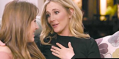 Horny Brunette teen 18+ Seduces Gorgeous &amp,amp, Curious Stepmom Into Anal Fingering - Paige Owens And Mona Wales