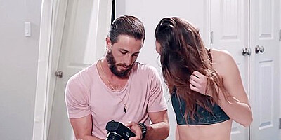 Poses For Her Stepbrother Lucas Frosts Photoshoot When Things Get A Little - Andi Rose