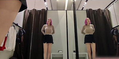 Hot Stepmom Tries On Many Panties In The Changing Room For The First Time