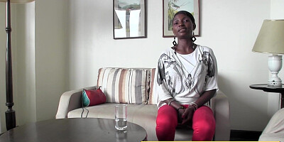 Hot afternnon with big tits African teen