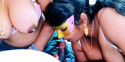 Telugu threesom step family wife husbend and bhabi crezy fucking telugu dirty talks.