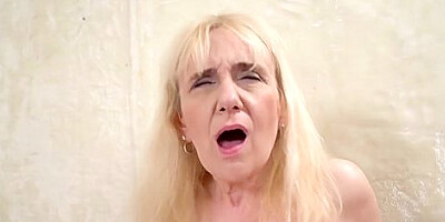 Blonde Gilf With Saggy Tits Nanney Banged By Wood Hard Cock