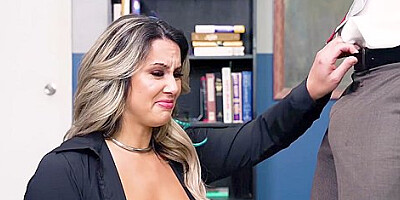 Pervert Principal Makes A Deal With Busty Milf - Misty Meaner