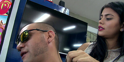 Sexy Latina is getting fucked after giving a haircut