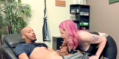 Inked girl is being brutally fucked by that rough guy