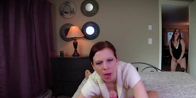 Woman gives stepson blowjob then guy fucks her dirty stepsister