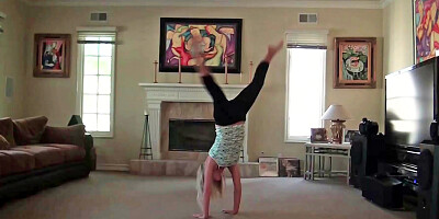 Blonde enters her video for a competition. Will she win?