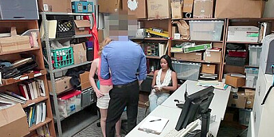 Bonnie Grey and Maya Bijou are two shoplyfter sluts