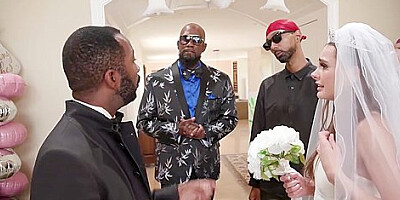 Sexy Teen 18+ Bride Fucks Husbands Black Friends And Enjoyed Her Wedding Gift