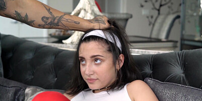 Cute Latina Becky Sins with shaved pussy gets a hard fuck