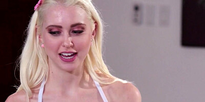 Teen squirts on 1st date with latin babe