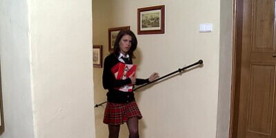 Sex lesson for the hot blonde babe