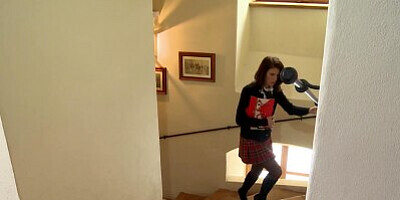 Sex lesson for the hot blonde babe