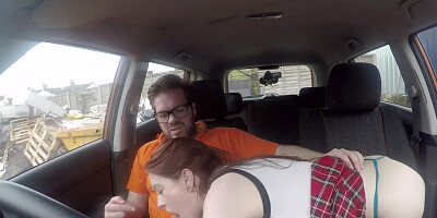 Tattooed slut Anna De Ville seduced her driving instructor