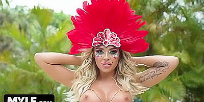 Of The Month Brazilian Answers Fan Questions In Her Carnival Costume With Vivianne Desilva