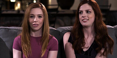 Lesbian teens having 3some with stepmom