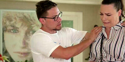 Mischievous massagist enjoys to satisfy her sapphic customers in every way and make them spunk