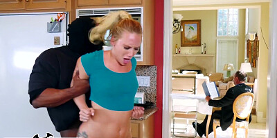 BANGBROS - Home Intruder Prince Yahshua Cracks Into AJ Applegate's Ginormous Donk With His BIG BLACK COCK