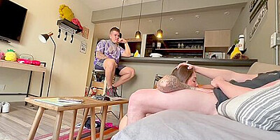 Giant Cock And Sara Blonde - Married Woman Being Unfaithful In Front Of Her Husband With A Giant 24 Cm Cock Cofla24cm