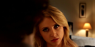 Blonde woman fell for a handsome man