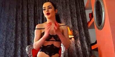 Horny Amateur Babe In black lingerie Pussy Play