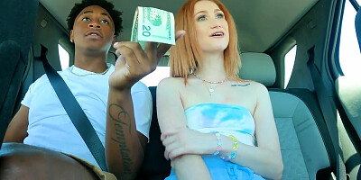 Redhead teen Scarlett Skies gets such a big dick and orgasm for the first time