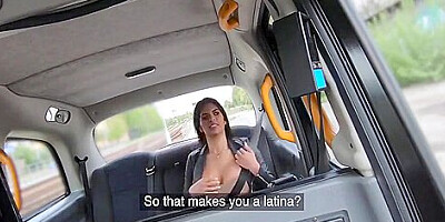 Latina Gets Rides Strangers Cock In The Taxi With Sheila Ortega