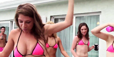 Super-Naughty teenagers railing wood and getting oral job