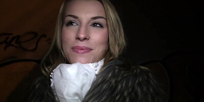 Victoria Daniels fucked outdoor and swallow jizz for cash