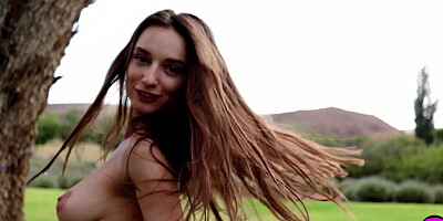 Petite big tits teen showing her body