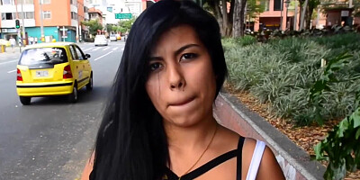 Bootylicious Latina cutie shows her nice ass to get some cash