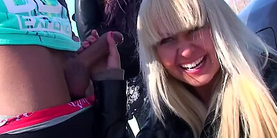 The camera crew was interested in oral skills these two amateurs have