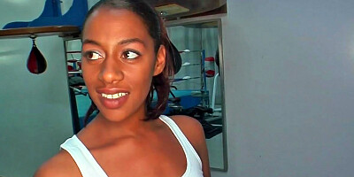 Great looking black girl is ready to have some fun