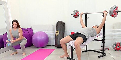 Clea Gaultier Horny Gym Excercises - Hard Fuck