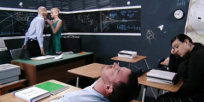 Joslyn James fucks the shit out of her prude math teacher