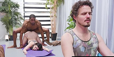 Pervert Yoga Instructor Silently Destroys Jane Wilde During Class! Hard