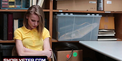 Sneaky Blondie Catarina Petrov Caught Stealing On Camera