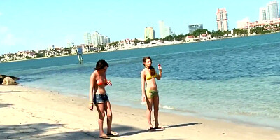 BRANDI BELLE - At The Beach With My Pals Katie Michaels and Elena Cole