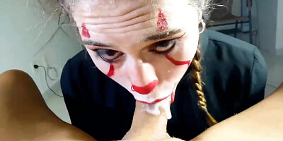 Halloween IT deep jaws extraordinary and jism gulp!!! -CRIMSON vid finish-