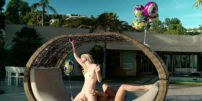 Charlotte Stokely got the best cum cake for birthday from Jenna Sativa outdoor