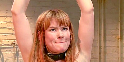 Claire Robbins In Redhead Squat On Dildo And Get Whip