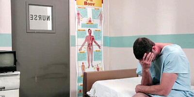 Nurse at a sperm donor clinic helps her patient reach orgasm
