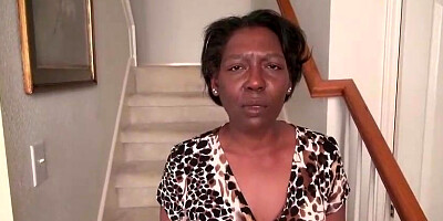 Ebony dame is jerking while alone at home, just like many of her elder mates