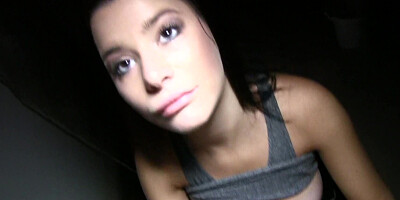 Raven-haired bimbo sucks big beautiful male stick before getting laid