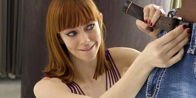 Naughty redhead girl Alexa Nova takes BBC in her butt