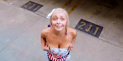 Blonde Ava Sinclaire is sucking the cock in POV