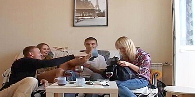 Our hot and very naughty couple in wild group fuck